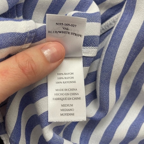 Rails Val Striped Top Blue White Size M - Picture 7 of 8